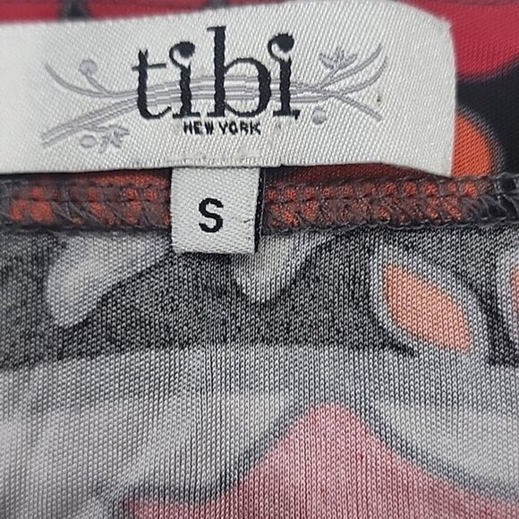 Tibi Dress Mini Multicolored floral Silk/Viscose 3/4 Sleeve Sheath Women's Small - Picture 4 of 5